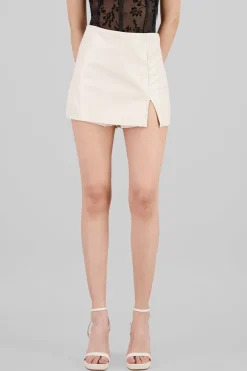 Falda short PU mini