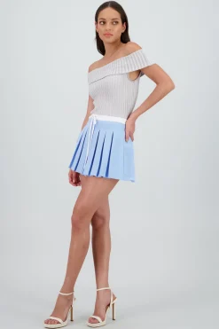 Falda tableada con pretina popelina Hypsters