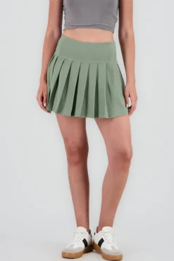 Falda tableada mini lisa