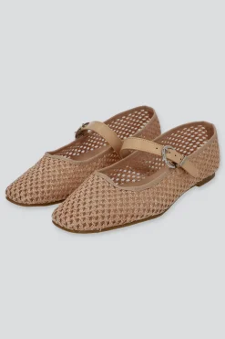 Flat mary jane nudos yute