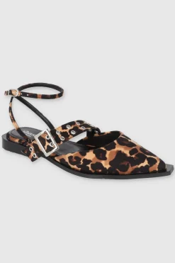 Flat pointy suela ancha correa