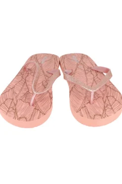 Flip flop hoja tropical brillos