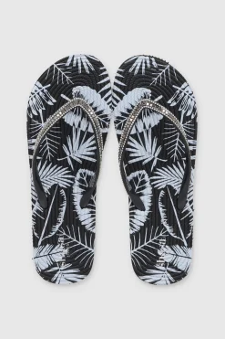 Flip Flop Print Hojas Glitter