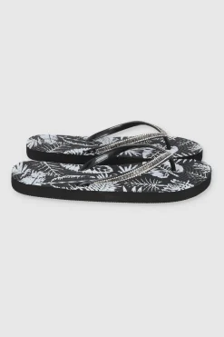 Flip Flop Print Hojas Glitter