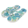 Flip flop tiras brillos hojas