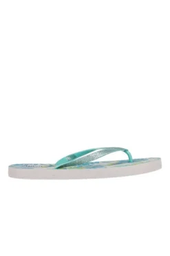 Flip flop tiras brillos hojas