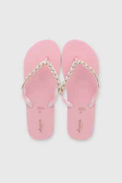 Flip Flops Chinela Flor Brillos