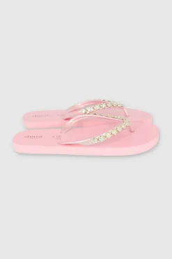 Flip Flops Chinela Flor Brillos