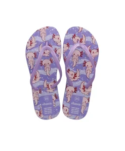 Flip flops estampado ajolotes