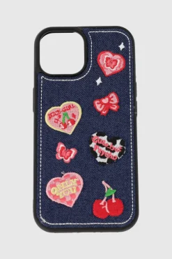 Funda cel i15 bordado denim