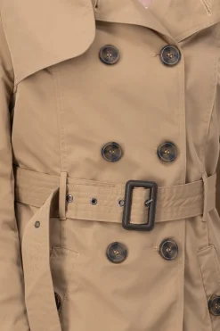 Gabardina ajustada capucha