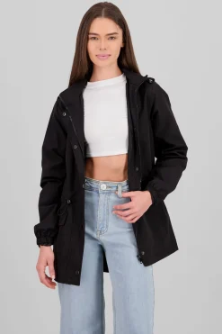 Gabardina corta botones