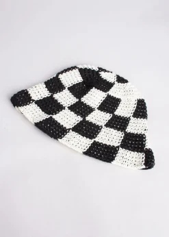 Gorro pescador tejido cuadros