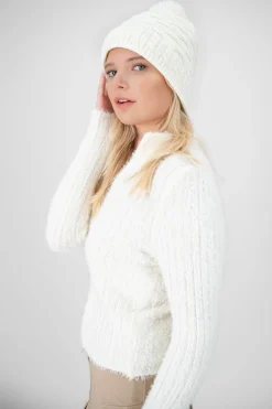 Gorro tejido cuadros