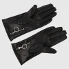Guantes efecto piel cremallera