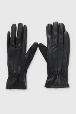 Guantes efecto piel monocolor