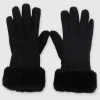 Guantes gamuza pinzas detalle peluche monocolor