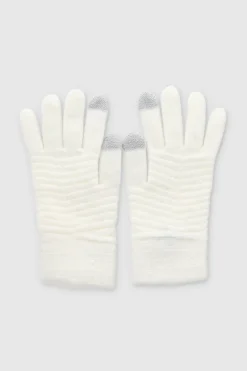 Guantes tejido waffle bicolor