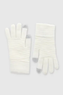Guantes tejido waffle bicolor