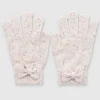 Guantes tejidos moño confeti