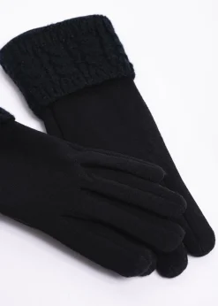 Guantes tejidos trenza