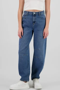 Jeans barrel doble pinza