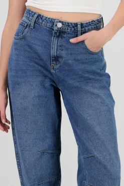 Jeans barrel doble pinza