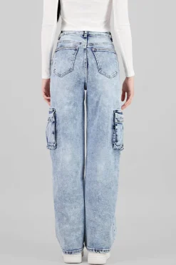 Jeans cargo 2 bolsas con fuelles