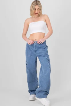 Jeans cargo 2 multibolsas