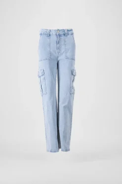 Jeans Cargo Bolsillos Laterales