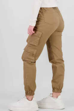 Jeans cargo monocolor