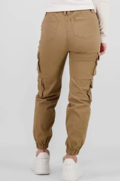 Jeans cargo monocolor