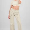 Jeans cargo wide leg bolsillos