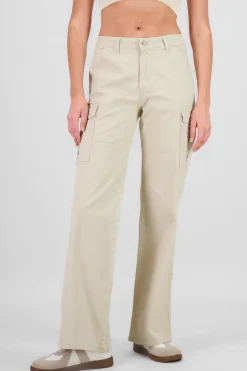 Jeans cargo wide leg bolsillos