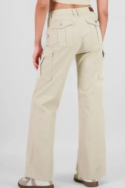 Jeans cargo wide leg bolsillos