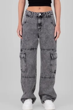 Jeans deslave bolsas cargo