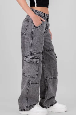 Jeans deslave bolsas cargo