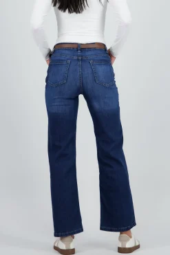 Jeans straight corte básico