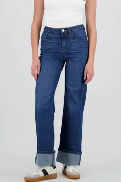 Jeans wide leg básico al corte