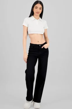 Jeans wide leg básicos