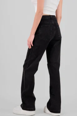 Jeans wide leg estrellas