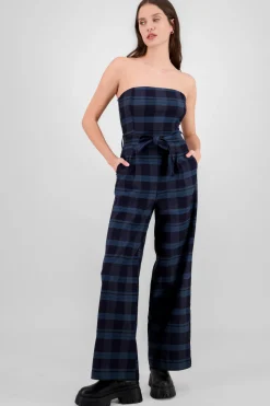Jumpsuit cuadros detalle cinturon