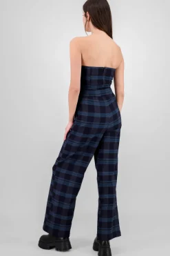 Jumpsuit cuadros detalle cinturon