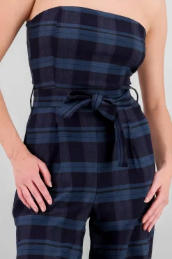 Jumpsuit cuadros detalle cinturon