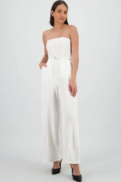 Jumpsuit liso con cinturon