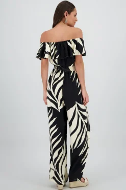 Jumpsuit off shoulder estampado