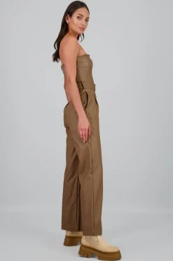 Jumpsuit pu strapples