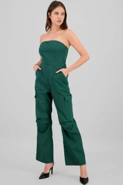 Jumpsuit Strapless Cargo