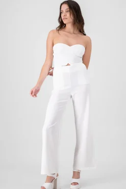 Jumpsuit strapless cierre espalda