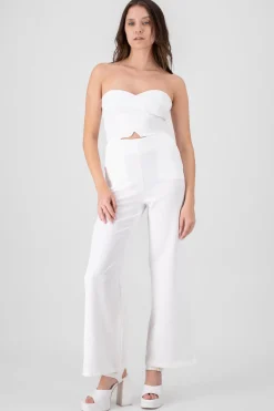 Jumpsuit strapless cierre espalda